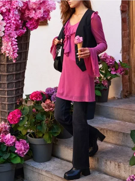 Розкльошені джинси чорний