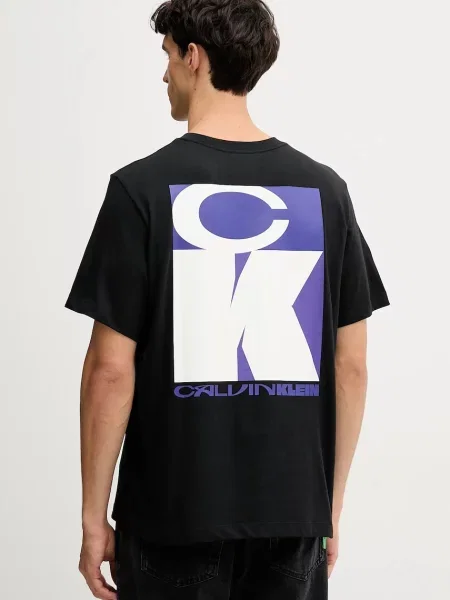 Tričko Calvin Klein Jeans s potiskem černá