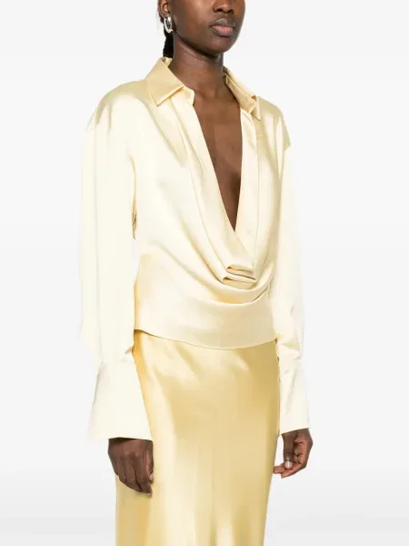 Bluzka The Andamane drapowana żółta