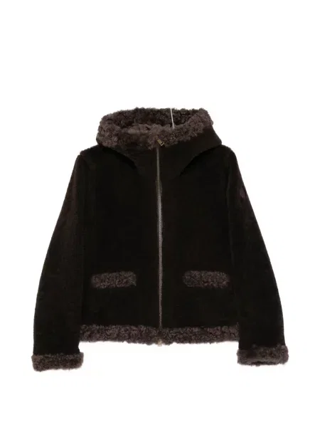 Páperová bunda Moncler hnedá