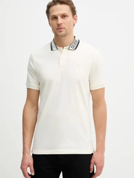 Guess Polo tričko LYLE béžové