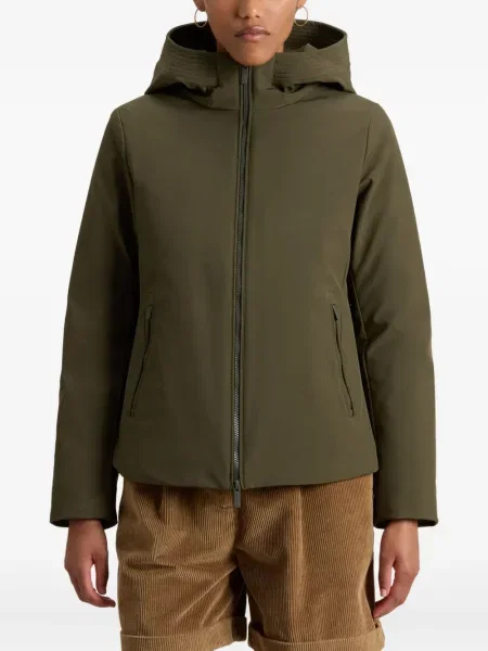 Geacă parka Woolrich cu glugă verde