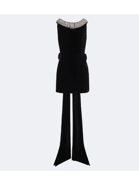 Rochie The New Arrivals Ilkyaz Ozel de catifea negru