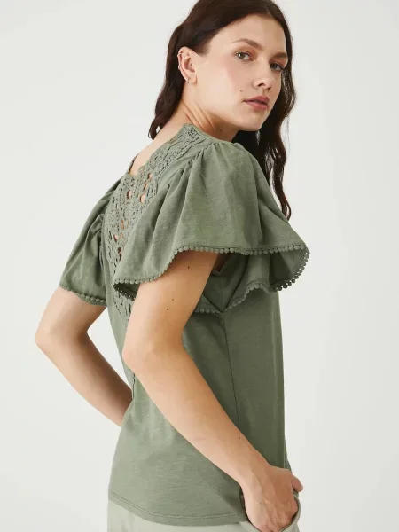 Тениска Medicine дамска с гол гръб зелено