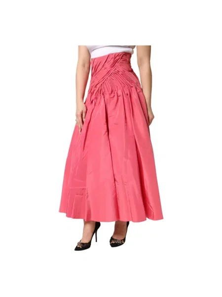 Spódnica midi Dolce And Gabbana z wysoką talią różowa