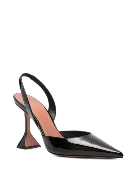 Pantofi cu toc Amina Muaddi slingback negru