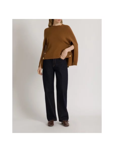 Sweter Alberta Ferretti wełniany brązowy
