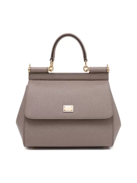 Torebka Dolce And Gabbana skórzana szara