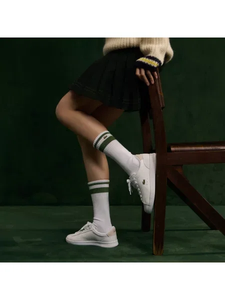 Lacoste Skórzane Sneakersy Carnaby Set białe