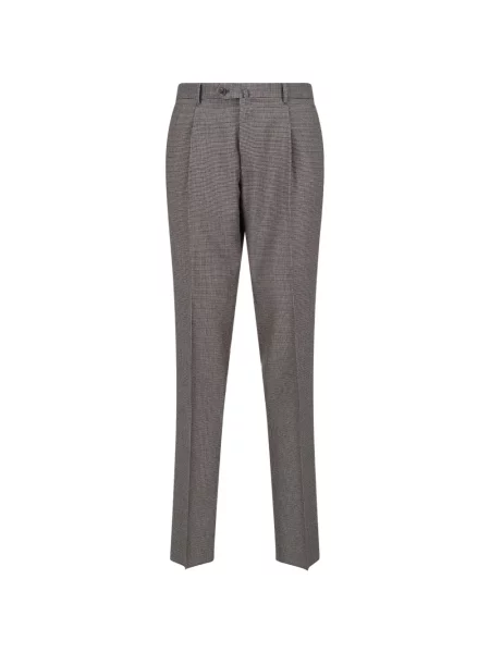 Σύνολο Caruso houndstooth διπλόκουμπα καφέ