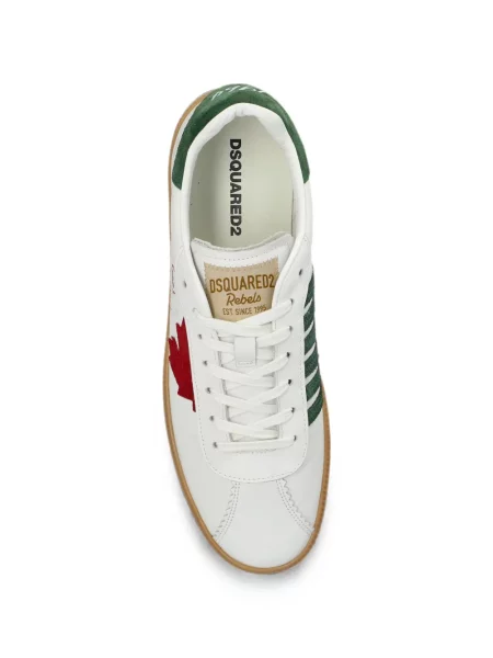 Sneakerși Dsquared2 cu broderie alb