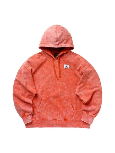 Bluza z kapturem Jordan polarowa z kapturem pomarańczowa