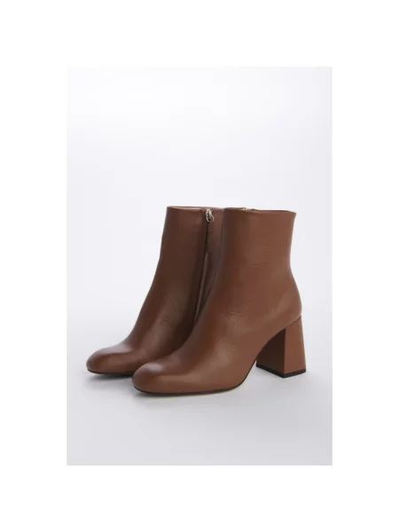 Botki Souliers Martinez skórzane brązowe