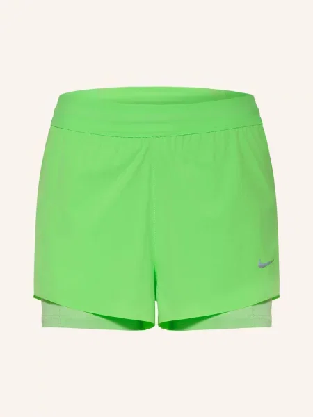 Nike Bežecké Šortky 2 V 1 Dri-Fit Swift neonově zelená