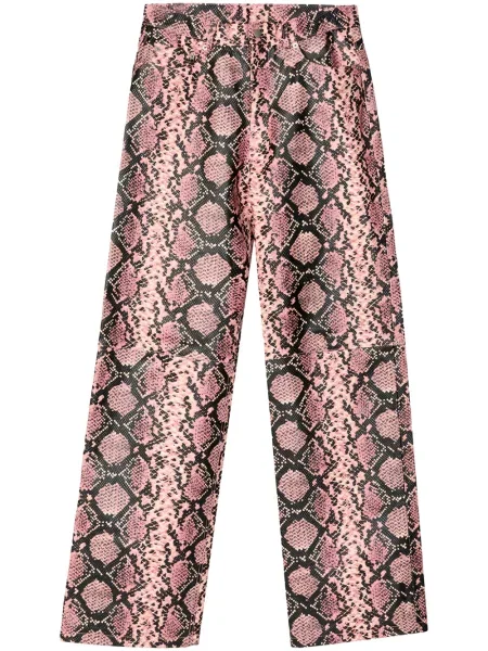 Pantaloni Camperlab din piele roz