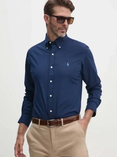 Polo Ralph Lauren srajca z elastanom modra