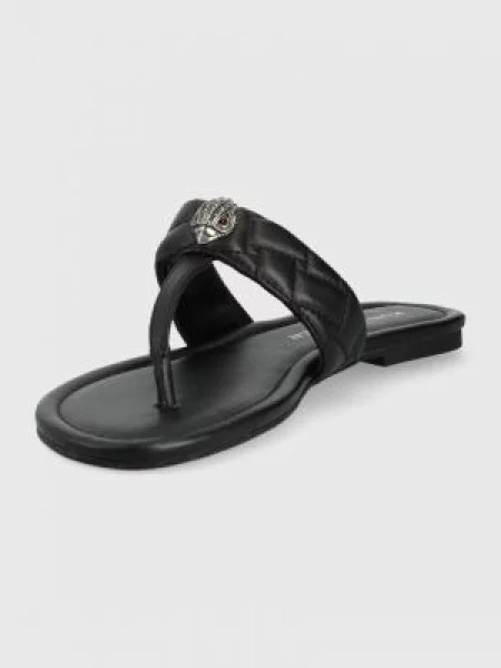 Kurt Geiger London japonki skórzane Kensington T-Bar czarne