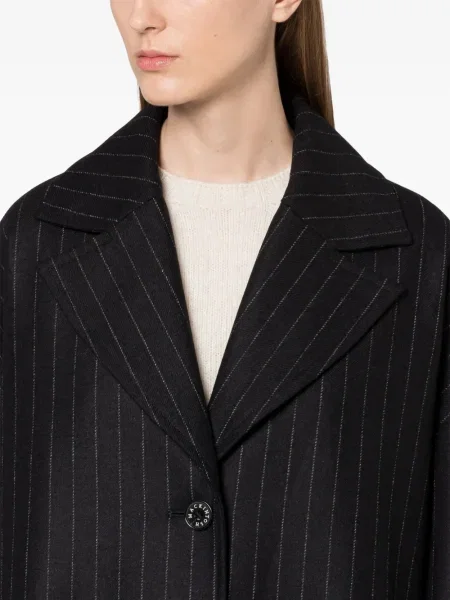 Palton Mackintosh cu dungi negru