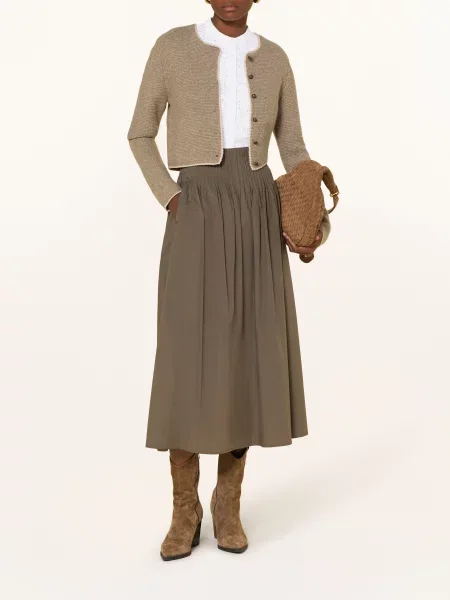 Berwin & Wolff Bluzka Ludowa Z Koronki Ażurowej weiss biała