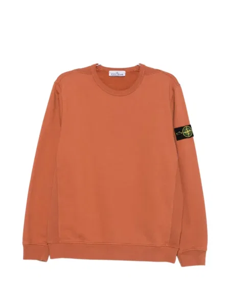 Pulover Stone Island cu decolteu rotund cu strasuri portocaliu