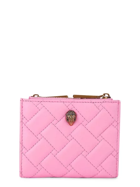 Kurt Geiger London etui za kartice usnjen Kensington roza