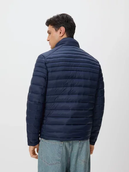 Стеганая куртка Reserved с высоким воротником синяя