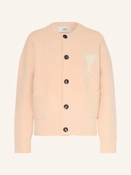 Ami Paris Sweter Z Alpaki rosa biały