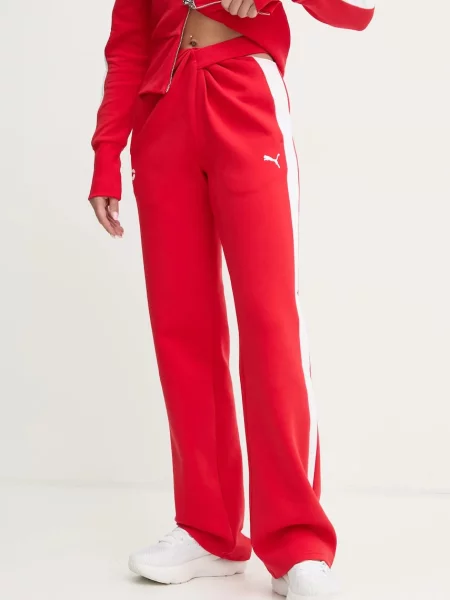 Спортен панталон Coperni x Puma с изчистен дизайн червено