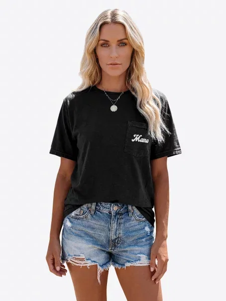 Imily Bela Tricou negru alb