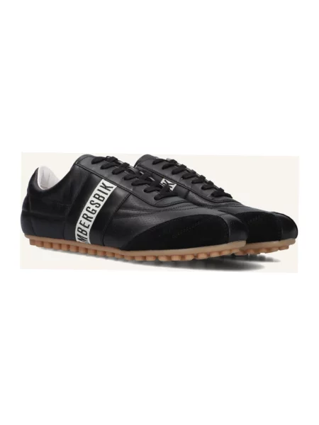 Sneakersy Bikkembergs sznurowane skórzane czarne