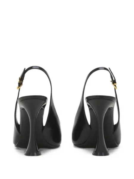 Pantofi cu toc Lanvin din piele slingback negru