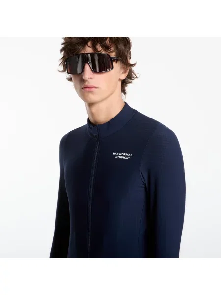 Lung tricou Pas Normal Studios cu mâneci lungi din jerseu marină