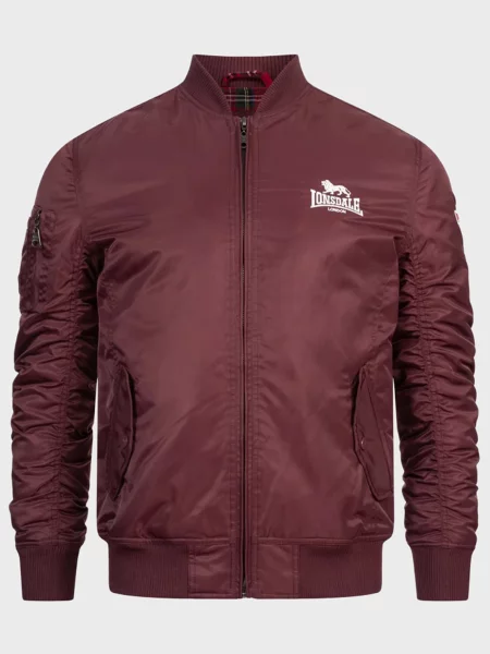 Бомбер Lonsdale бордовый
