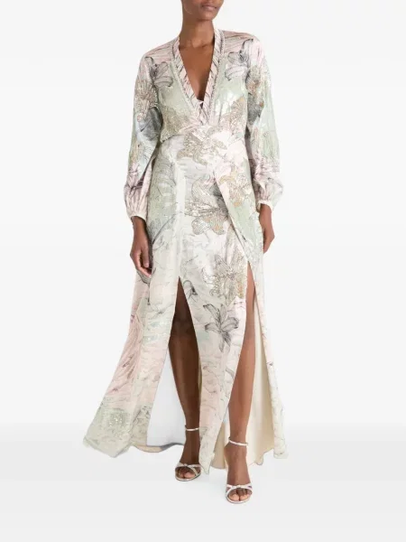 Rochie maxi Temperley London cu paiete cu model floral