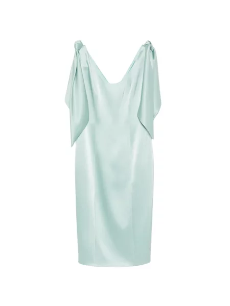 Rochie midi Fely Campo drapată până la genunchi de costum albastru