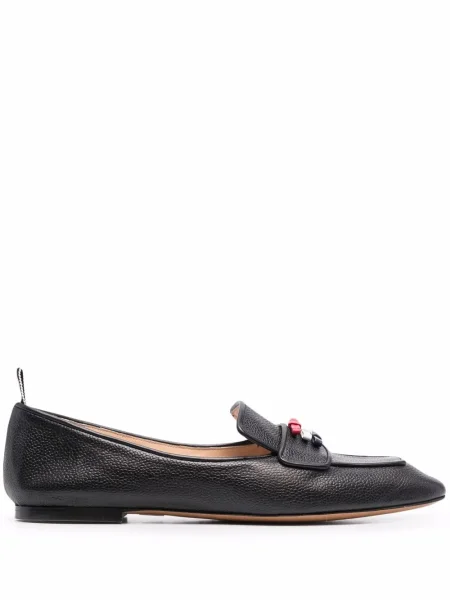Pantofi loafer Thom Browne cu funde fără toc negru
