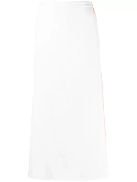 Midi sukně Yohji Yamamoto Pre-owned po kolena s autogramem bílé