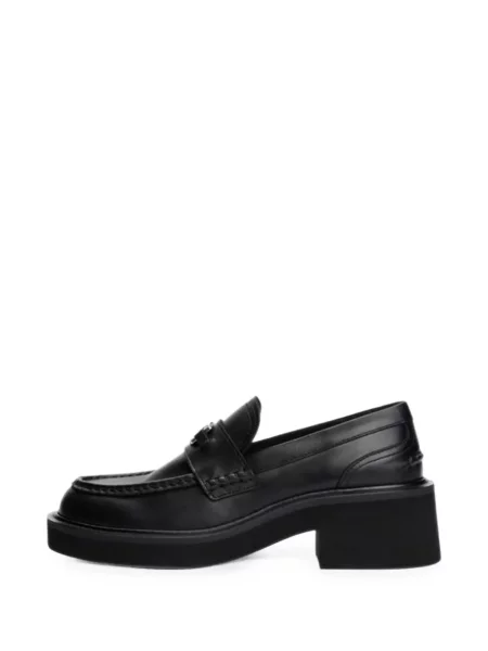 Pantofi loafer Tommy Jeans din piele cu autograf negru