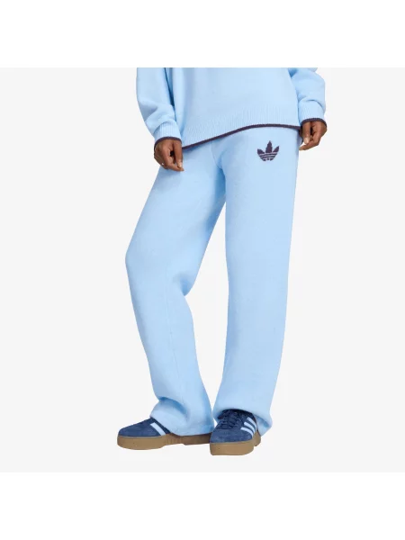 Pantaloni de trening adidas Ess Knit Tipping Pants Clear Sky/ Noble Red M roșu