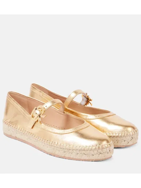 Espadrile Gianvito Rossi din piele auriu