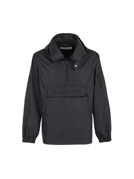 Wiatrówka Lanvin z kapturem z logo czarna