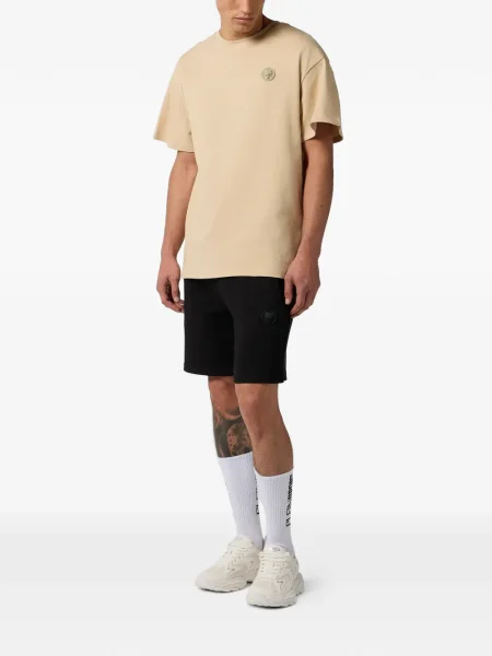 Fleece αθλητικά σορτς Plein Sport με αυτόγραφο μαύρο