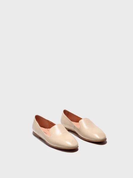 Шкіряні лофери Respect бежеві