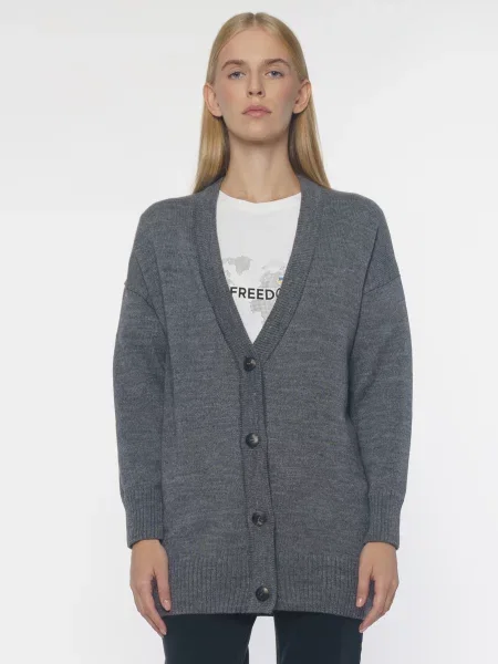 Вовняний Кардиган Arber сірий
