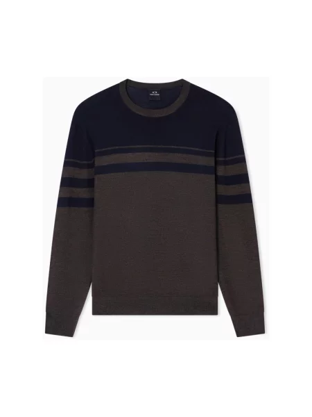 Sweter Armani Exchange wełniany brązowy