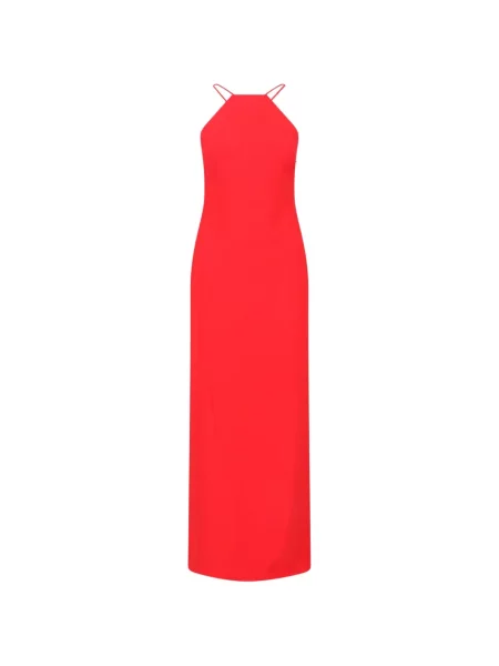Rochie Lauren Ralph Lauren cu gât halter de costum roșu