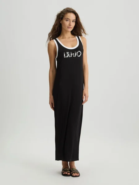 Liu Jo Beachwear Haljina Crna bijela