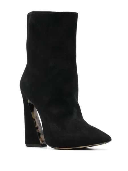 Cizme scurte Philipp Plein cu model leopard negru
