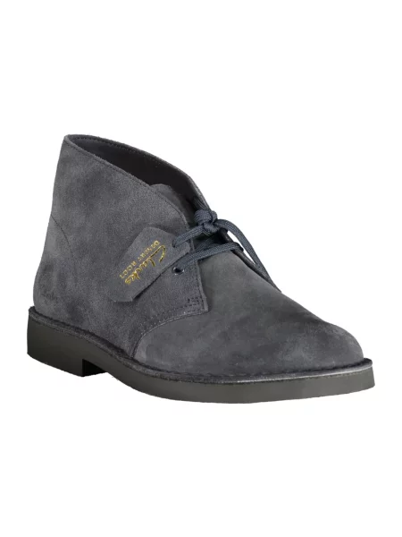 Trzewiki Clarks skórzane eleganckie niebieskie