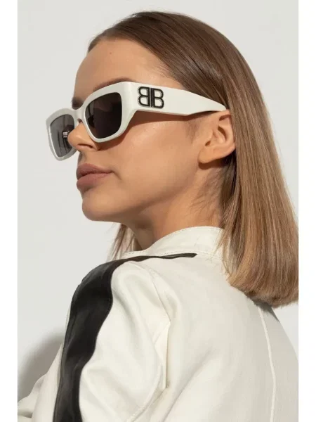 Saulės akiniai Balenciaga Eyewear balta